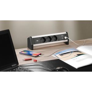 Produktbild für Tischsteckdose Bachmann Desk 1, mit 0,2 m GST18 Kabel