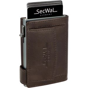 Produktbild für Kreditkartenetui SecWal Echt Leder, dunkelbraun, für 10 Karten