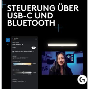 Produktbild für Schreibtischlampe Logitech G Litra Beam, mit LED