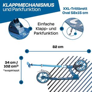 Produktbild für Scooter Six-Degrees 205, Aluminium, blau