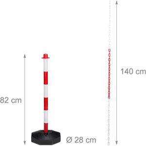 Produktbild für Absperrpfosten Böttcher-AG Premium, rot/weiß, aus Kunststoff