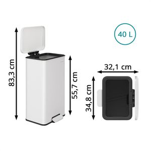 Produktbild für Mülleimer Songmics LTB540W4002, weiß