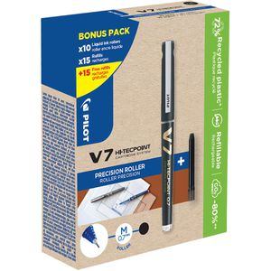 Produktbild für Tintenroller Pilot Hi-Tecpoint V7 Bonuspack 10+10