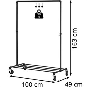 Produktbild für Garderobenständer Songmics HSR61BKV1, schwarz