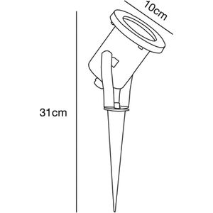 Produktbild für Gartenstrahler Nordlux Taurus, mit GU10-Fassung