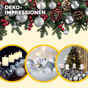 Produktbild für Weihnachtskugeln Deuba 102112, silber