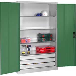 Produktbild für Werkzeugschrank CP-Möbel 8932-503, aus Metall, grau / grün