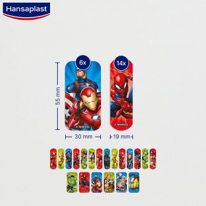 Produktbild für Pflaster Hansaplast Marvel, 20 Strips
