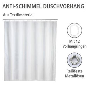 Produktbild für Duschvorhang Wenko Anti-Schimmel Uni, 120 x 200 cm
