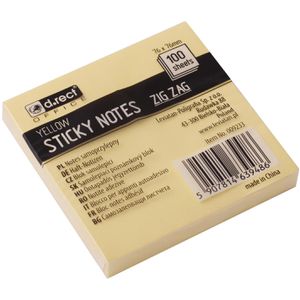 Produktbild für Haftnotizen D.RECT 9233, Zig-Zag Z-Notes, gelb