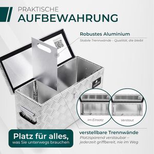 Produktbild für Deichselbox CargoVA Gr. S, aus Aluminium Riffelblech