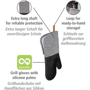 Produktbild für Ofenhandschuh Wenko Ada Topfhandschuhe, 55041100, schwarz