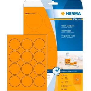 Universaletiketten Herma 5153 Special, neon-orange