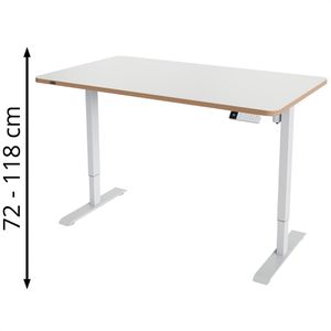 Schreibtisch Leitz Ergo 67730001, weiß / weiß