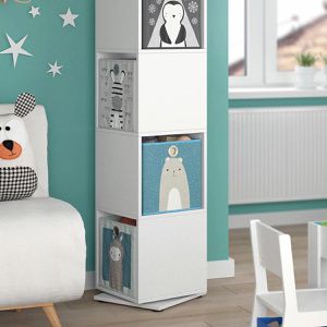 Produktbild für Bücherregal Vicco 69702, weiß, mit 4 Faltboxen