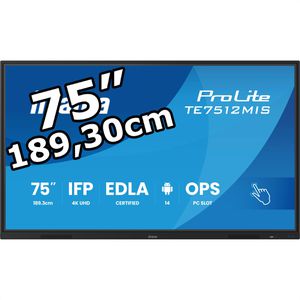 Digital-Signage Iiyama ProLite TE7512MIS-B4AG, 75 Zoll