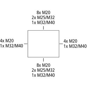 Produktbild für Abzweigdose Spelsberg RK4/25-L, wasserdicht IP66 für außen