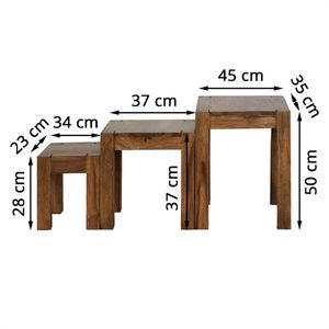 Produktbild für Beistelltisch Wohnling Mumbai, WL1.212, sheesham