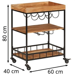 Produktbild für Küchenwagen vidaXL 372753, akazie