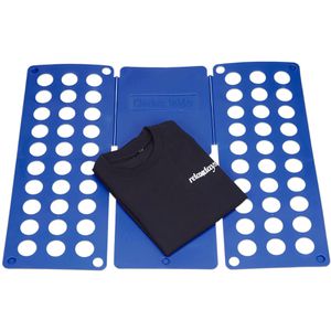 Relaxdays Faltbrett Wäschefalter XXL 2. Generation, Falthilfe, 70 x 59 cm, blau