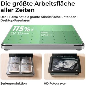 Produktbild für Graviermaschine xTool F1 Ultra 20W, LK4, Conveyor Bundle
