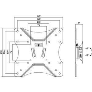 Produktbild für TV-Wandhalterung LogiLink BP0005, bis 25 kg
