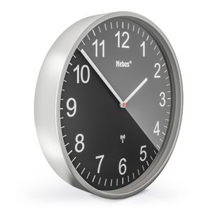 Produktbild für Wanduhr Mebus 19578, Aluminium, analog, Funkuhr