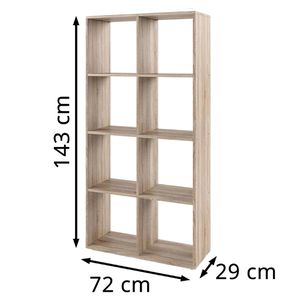 Produktbild für Bücherregal Vicco Scutum, sonoma eiche