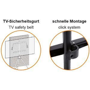Produktbild für TV-Ständer myWall HT22L, Nussbaum/schwarz, Metall &amp; Holz