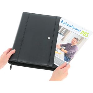 Produktbild für Schreibmappe Alassio 30040, Riccione schwarz, Kunstleder