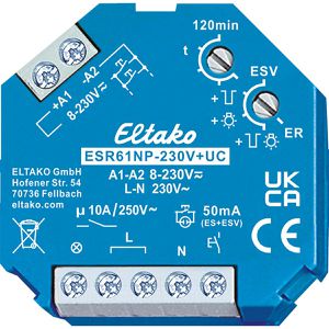 Stromstoßschalter Eltako ESR61NP-230V+UC Unterputz