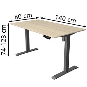 Produktbild für Schreibtisch Kerkmann Move 1, ahorn / anthrazit