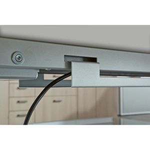 Produktbild für Schreibtisch Hammerbacher XMST 29467, lichtgrau, mit Sideboard