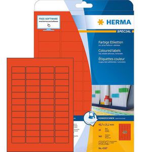 Universaletiketten Herma 4367 Special, rot