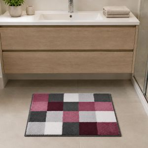 Produktbild für Badematte Kleine-Wolke Badteppich Caro Flanell Old Rose