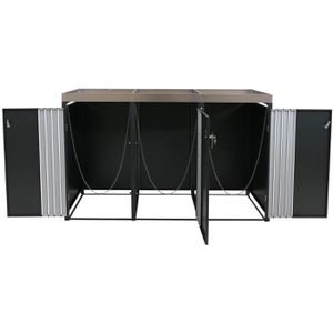 Produktbild für Mülltonnenbox Mendler HWC-O67, Metall