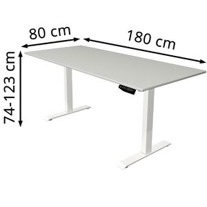 Produktbild für Schreibtisch Kerkmann Move 1, lichtgrau / weiß