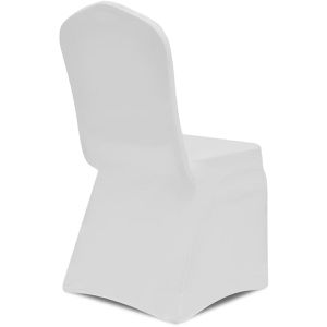 Produktbild für Stuhlhusse vidaXL 241197, elastisch, weiß