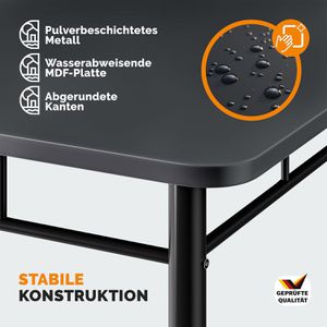 Produktbild für Esstisch CASARIA Leo, 109683, anthrazit