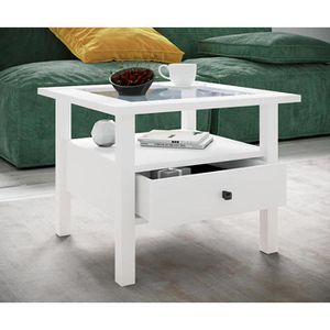Produktbild für Couchtisch VCM Lingis M 919156, aus Glas / Holz, weiß