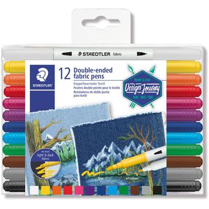 Textilmarker Staedtler 3190 TB12 Doppelfasermaler