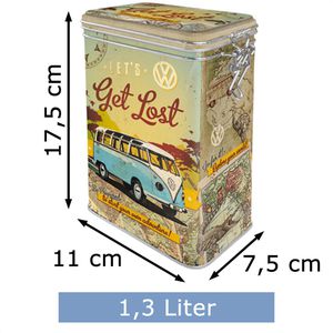 Produktbild für Kaffeedose Nostalgic-Art VW Bulli Lets Get Lost, aus Metall