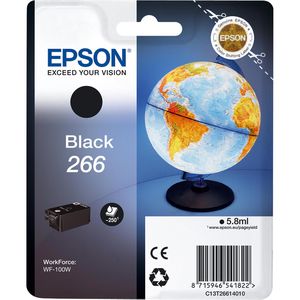 Produktbild für Tinte Epson 266 C13T266140 Globus schwarz