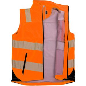 Produktbild für Warnweste ASATEX Prevent Softshell, signalorange-schwarz