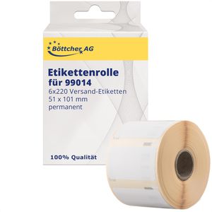 Dymo-Etiketten Böttcher-AG für Dymo 99014, weiß