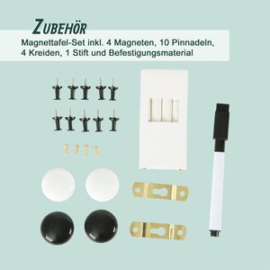 Produktbild für Kombitafel Relaxdays 3 in 1, weiß / braun / schwarz