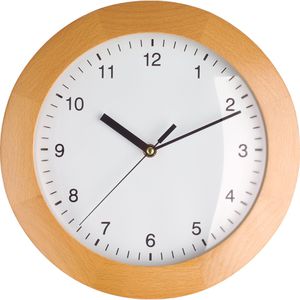 Produktbild für Wanduhr TFA 98.1065, Buchenholz, analog, Funkuhr