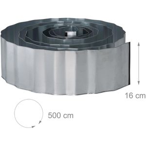 Produktbild für Rasenkante Relaxdays 10020710, silber, flexibel