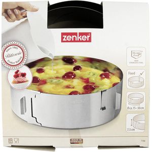 Produktbild für Tortenring Zenker Patisserie 7708, backofenfest, aus Edelstahl