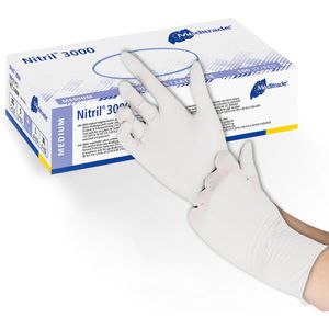 Einmalhandschuhe Meditrade Nitril 3000, weiß, 100 Stück
